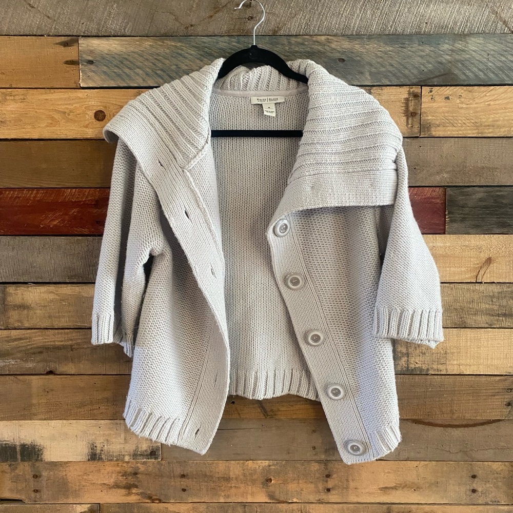 Light Gray White House Black Market Sweater Size Medium